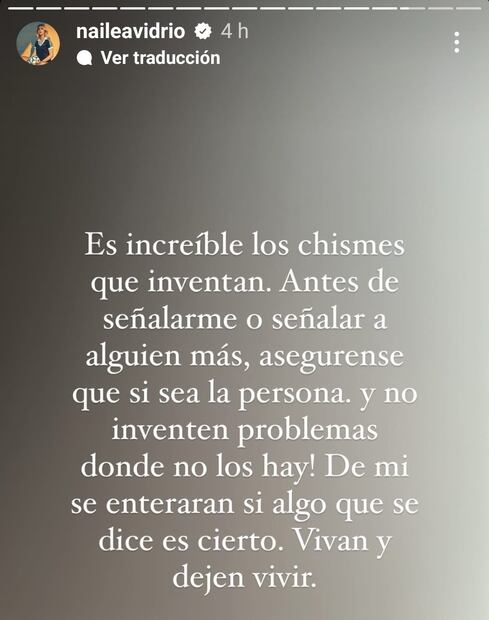 Nailea Vidrio sobre su vida personal
