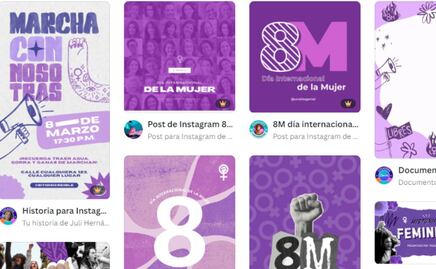 8M: plantillas de Canva para hacer carteles de la marcha