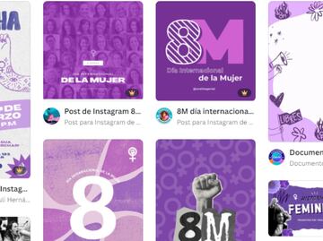 8M: plantillas de Canva para hacer carteles de la marcha