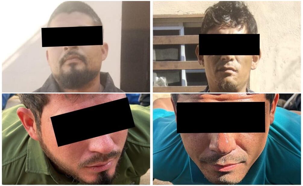 Los detenidos fueron capturados en posesión de armas de fuego en la colonia Niños Héroes, en Caborca, Sonora (25/01/2025). Foto: Especial