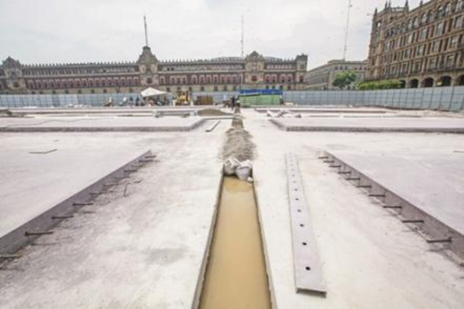 Zócalo. Obras de remodelación van a contrarreloj