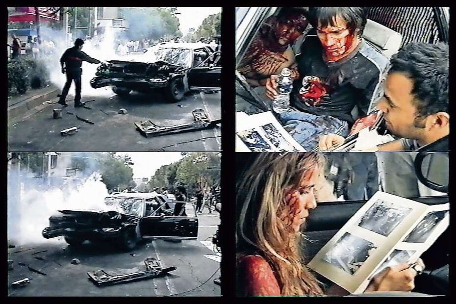 Secuencia de fotogramas que forman parte del arcevo fílmico de Amores perros. Fernando Llanos, from Amores Perros (MACK, 2025). Crédito: Courtesy of Fernando Llanos and MACK.