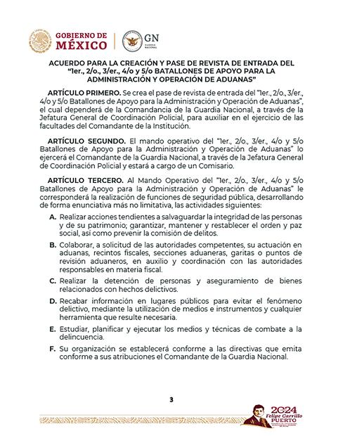 El documento fue enviado a la Comisión Nacional de Mejora Regulatoria para su revisión.