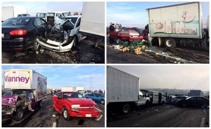 Choque múltiple deja 20 heridos en Aguascalientes