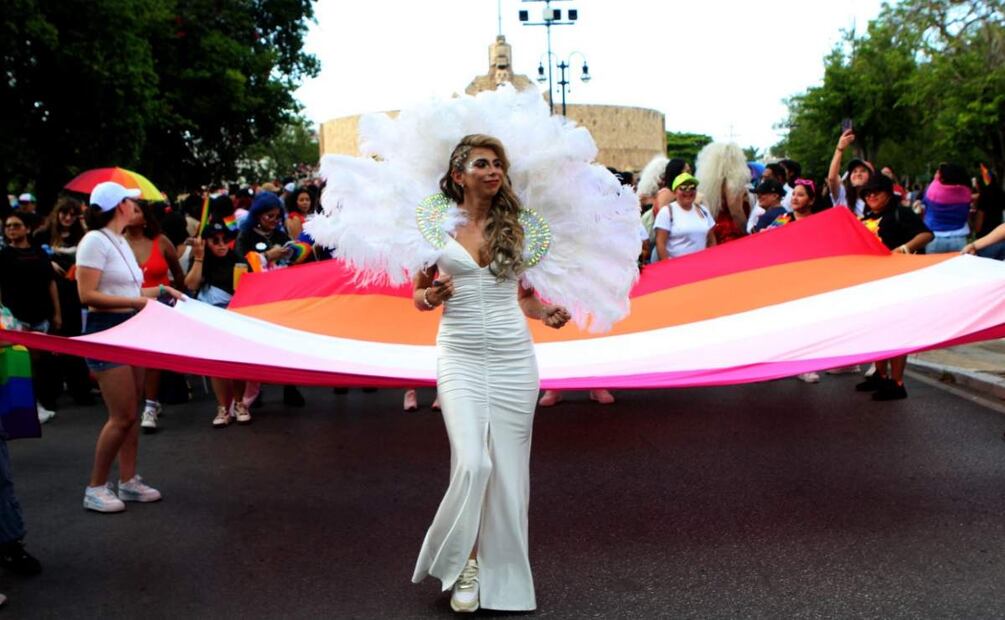 "Se debe acabar la homofobia con acciones concretas", pide la comunidad LGBTQ+ en Mérida (07/06/2025). Foto: Especial