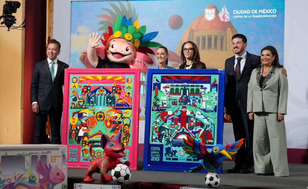 Presentación de avances del Mundial 2026 en la Mañanera del Pueblo. Foto: Presidencia
