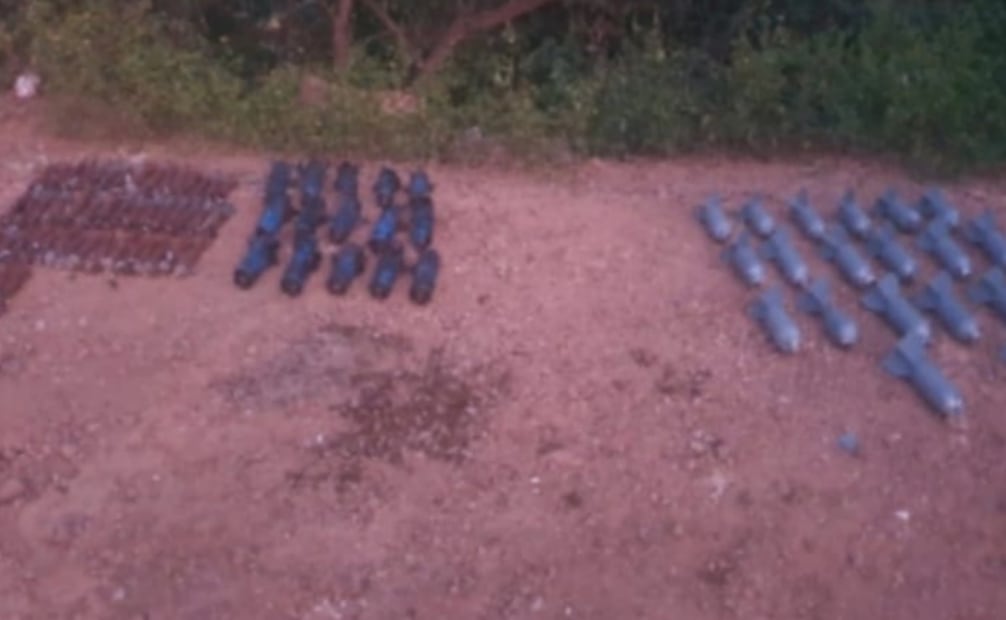 Artefactos explosivos caseros en Sinaloa  (12/11/2025). Foto: Especial