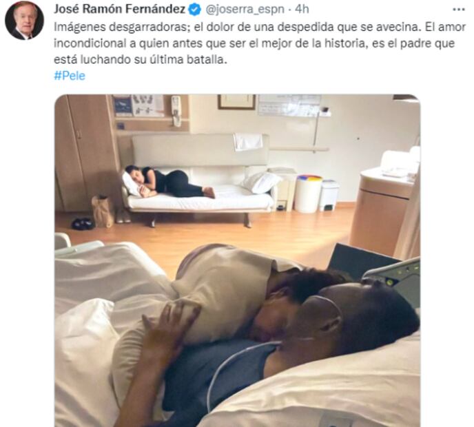 José Ramón Fernández y su 'desgarrador' mensaje sobre Pelé: "Una despedida se avecina"