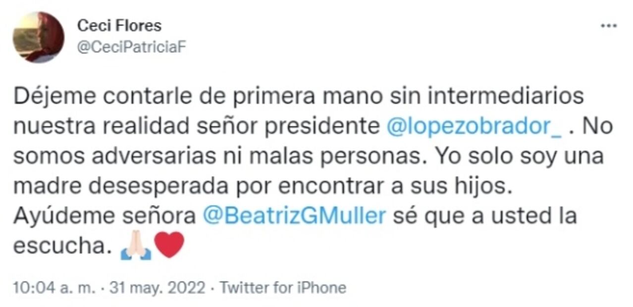 Ni Encinas ni Adán Augusto López me han atendido y "menos cumplido", responde madre buscadora a AMLO