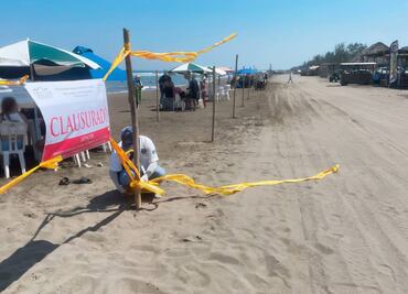 Tras la muerte de una persona, clausuran carril vehicular en Playa Chachalacas, Veracruz; "no hay autorización de circulación"