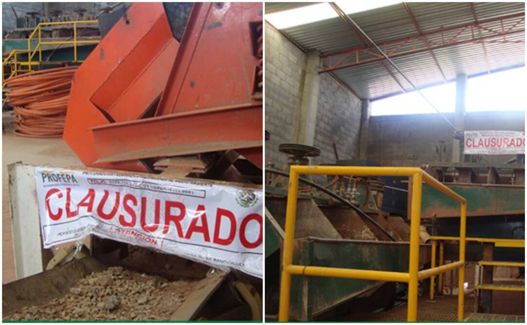 Se determinó imponer como sanción y medida de seguridad la clausura parcial temporal a la minera. (Foto: Profepa)
