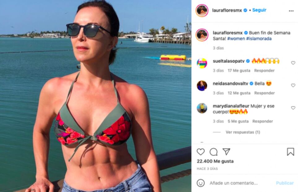 Laura Flores posa en bikini a sus 57 años y se ve mejor que nunca