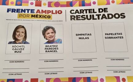 Frente Amplio presume papeletas de elección primaria que confrontará a Xóchitl Gálvez y Beatriz Paredes