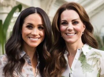 La Inteligencia Artificial reunió a Meghan Markle y Kate Middleton en una sesión de fotos