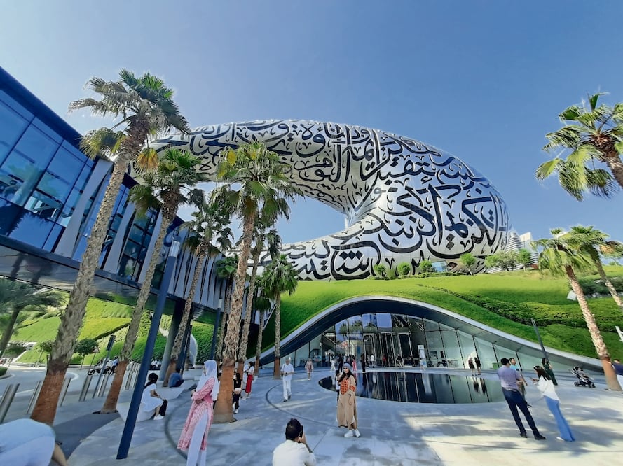 La entrada al  Museo del Futuro en Dubai  cuesta 149 dirhams (720 pesos) y se debe adquirir con al menos un mes de anticipación. Foto: Frida Juárez Bautista.