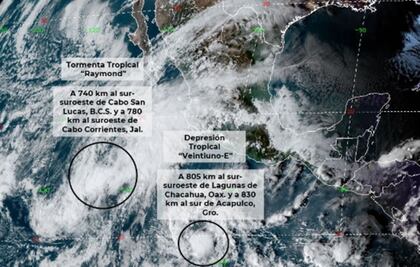 Emiten alerta azul en Sonora por tormenta tropical "Raymond"
