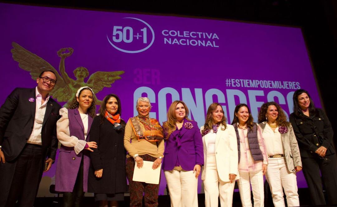 Congreso nacional de la colectiva 50+1, 25 de noviembre de 2024. Foto; X @karencastrejont