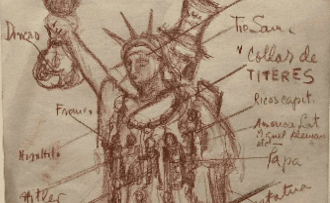 Una de las hojas sustraídas del Diario de Frida Kahlo. Foto: Especial