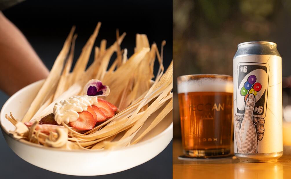 Tamal dulce de fresas con crema va bien con "Toma 6" una Skittles Berliner Weisse. Foto: cortesía