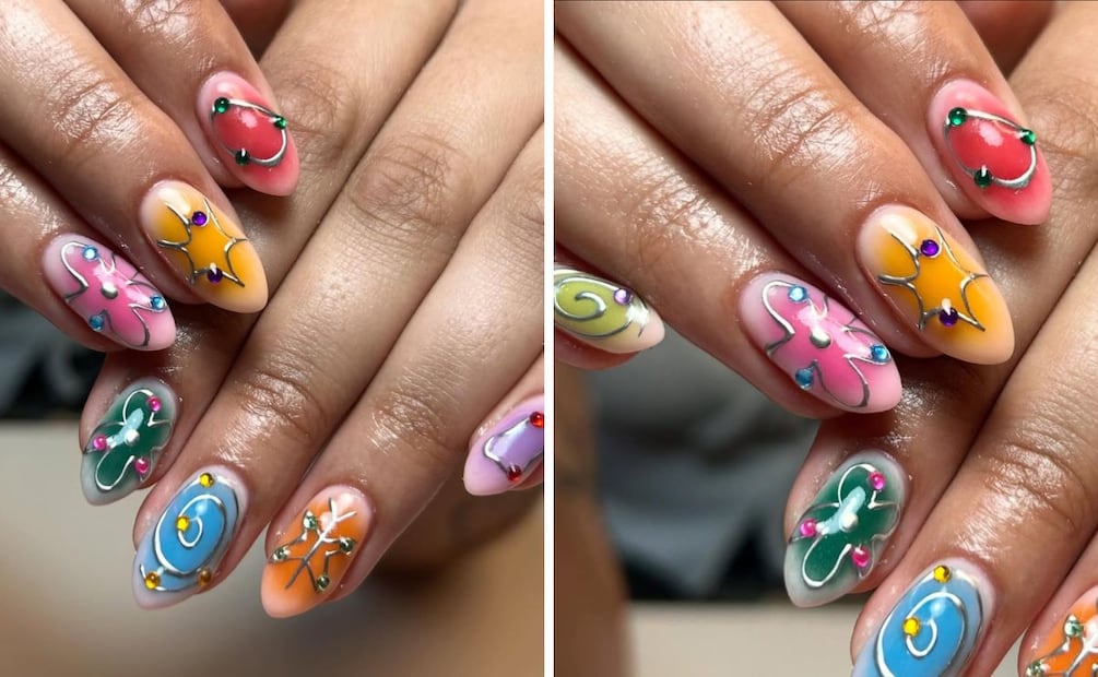 El relieve no puede faltar en las manicuras de temporada. Foto: Especial. Instagram @nail.huns