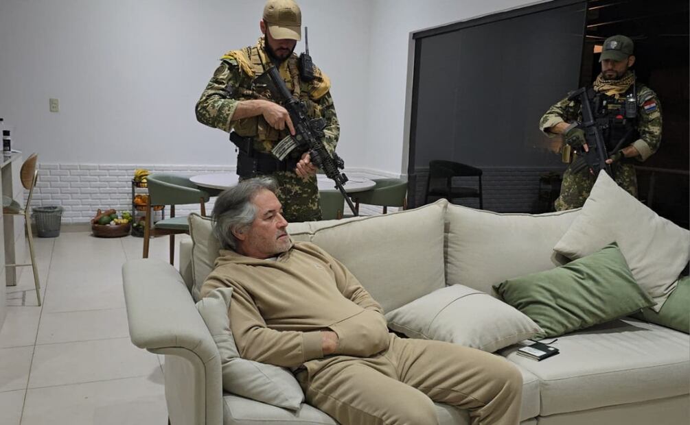 Hernán Bermúdez Requena detenido en Paraguay e identificado como líder de La Barredora (13/09/2025). Foto: Especial