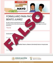 Circula falsa publicación para recolectar datos sobre beca Benito Juárez
