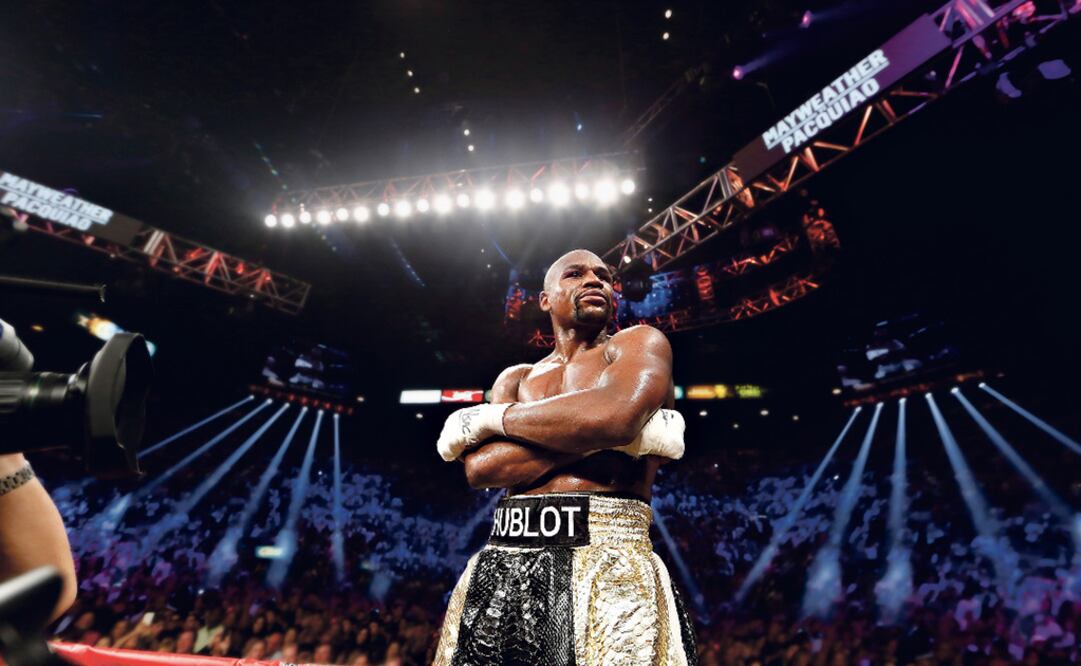 Mayweather, con el logo de Hublot en su calzoncillo.