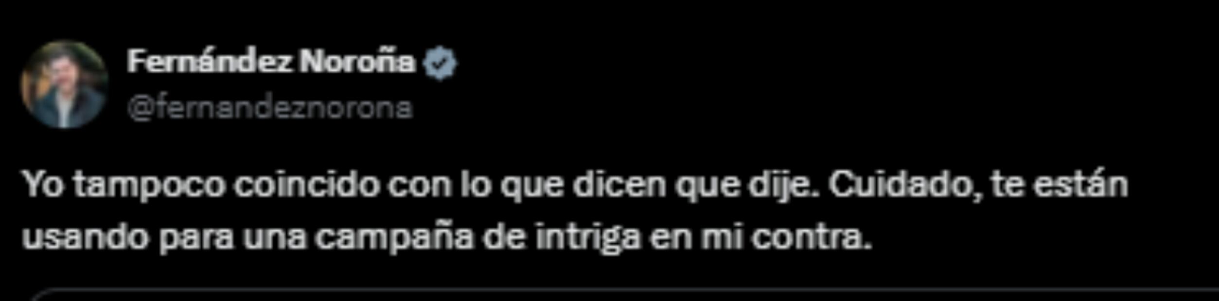 Post del presidente del Senado, Gerardo Fernández Noroña, este 25 de agosto del 2025. Foto: Captura de pantalla de la cuenta de X de @fernandeznorona.