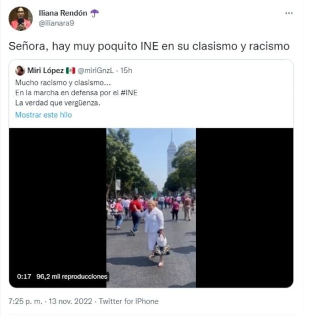 "Que solo los de prepa terminada voten"; marcha en defensa del INE vuelve a abrir la herida del clasismo en México