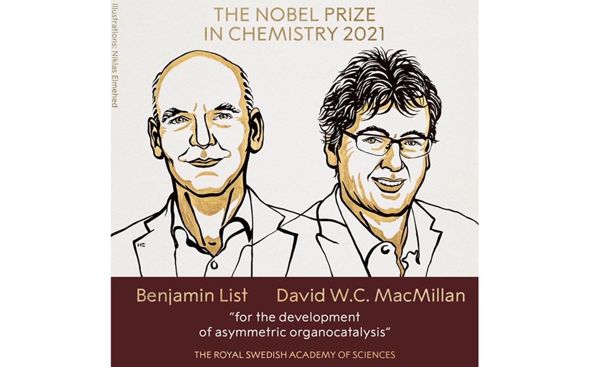 Otorgan Nobel de Química 2021 a científicos por una técnica para construir moléculas