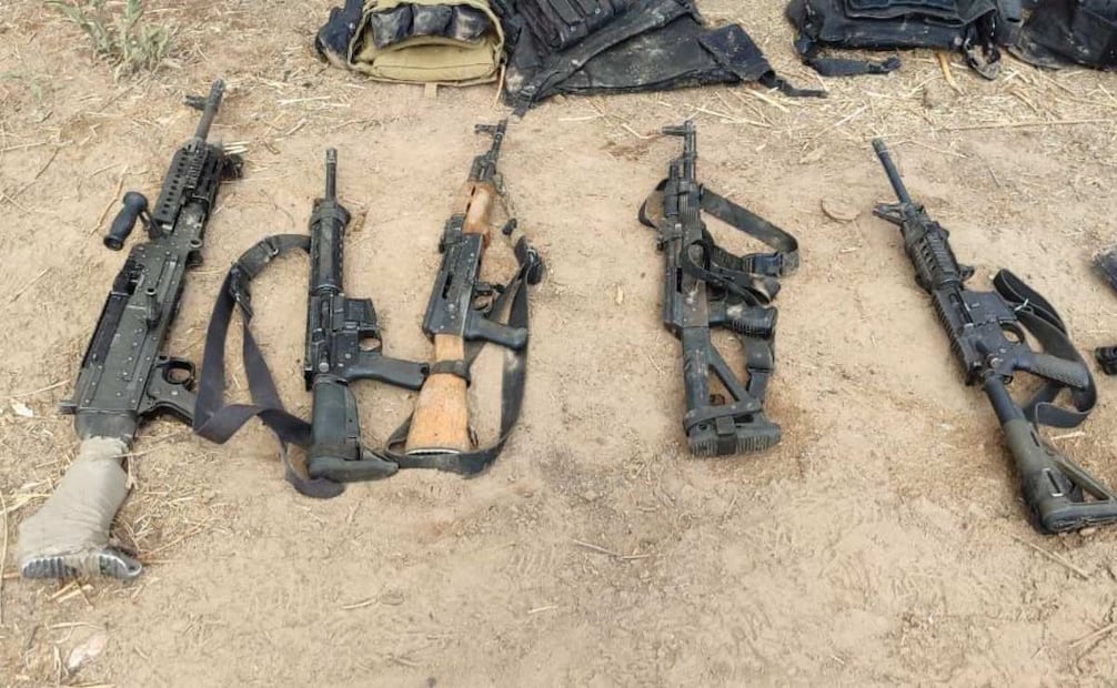 Aseguraron arsenal, explosivos y equipo táctico en Moris, Chihuahua (23/06/2025). Foto: Especial
