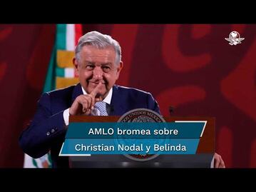 AMLO dice que Christian Nodal también quiere cantar gratis en el Zócalo