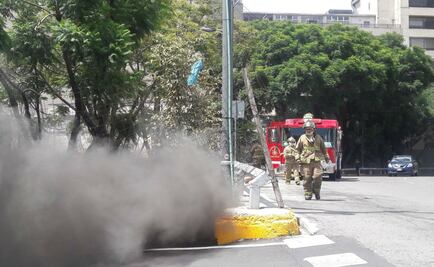 Por corto circuito, se registra conato de incendio en la Glorieta de Insurgentes
