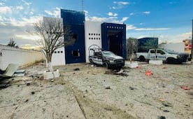 Atacan comandancia municipal de Luis Moya, Zacatecas, con un presunto vehículo con explosivos; hay tres policías heridos