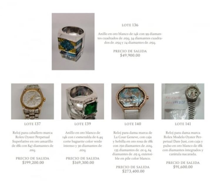 Rolex, Hublot y Romain Jerome, estas son las joyas "extravagantes" a subasta en Los Pinos