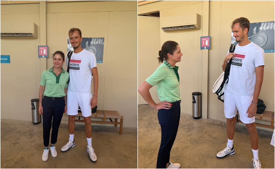 Daniil Medvedev conoce a Lorena Ochoa en el Abierto de Los Cabos / FOTO: ESPECIAL