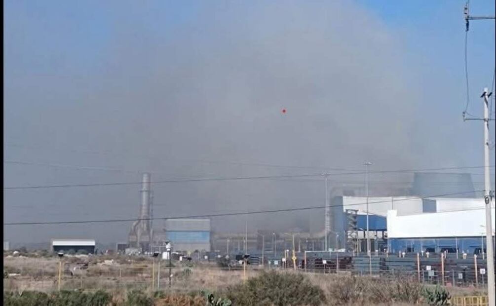 El incendio en una empresa brasileña de aceros en Hidalgo dejó una mala calidad del aire (12/03/2025). Foto: Especial
