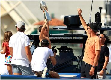 Tom Brady se vuelve viral por festejar "borracho" en Tampa Bay