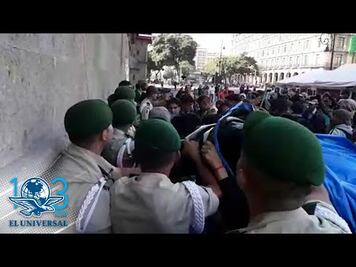 Agreden a Policías Militares que resguardan Palacio Nacional