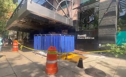 Reportan muerte de una persona afuera del hotel Barceló en Reforma; se desconoce su identidad y las circunstancias de su fallecimiento