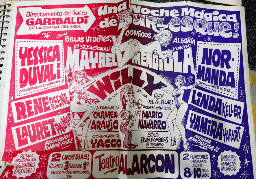 Cartel del centro de ocio Garibaldi donde se anuncia la estelaridad de Emma Duvali. Foto: Cortesía