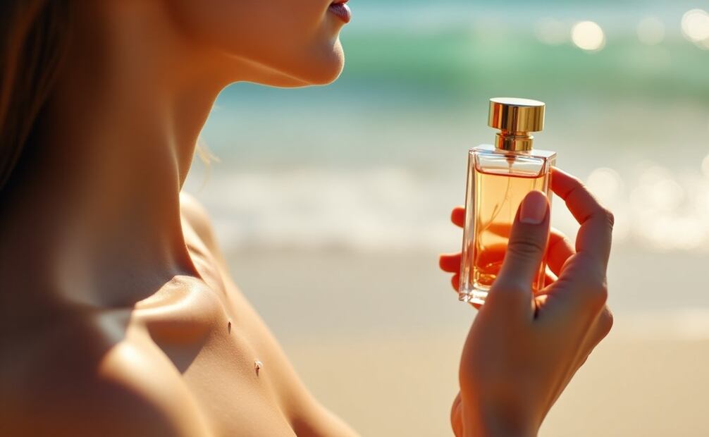 Ciertas sustancias de los perfumes pueden reaccionar de manera negativa con el sol. Foto: Imagen generada con IA