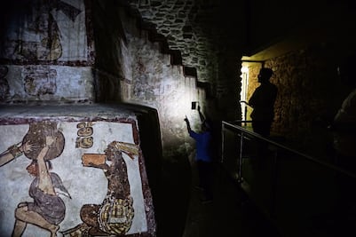 La pintura mural de los antiguos sabores mayas