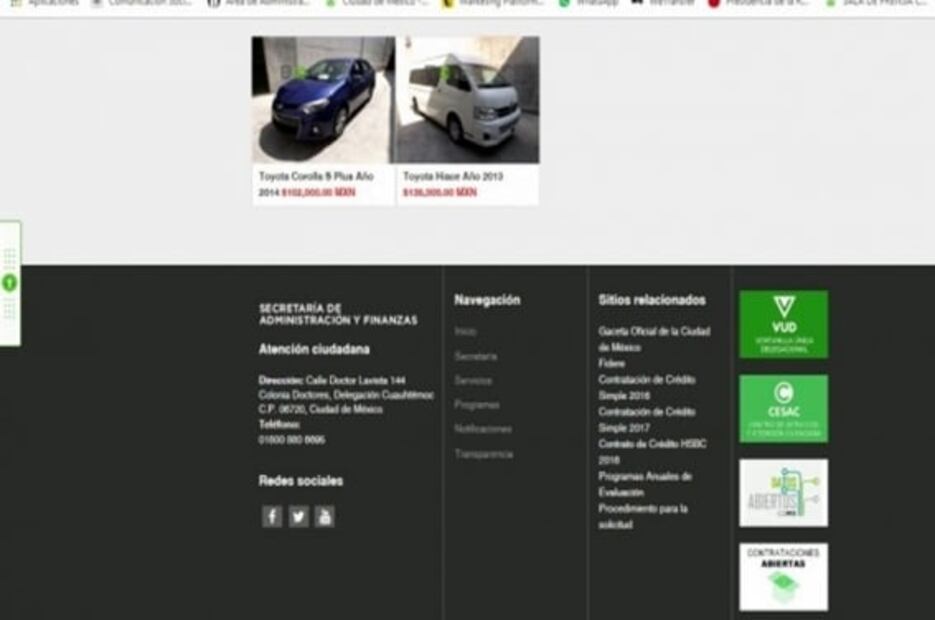 Gobierno de la CDMX advierte sobre fraude en venta de autos oficiales