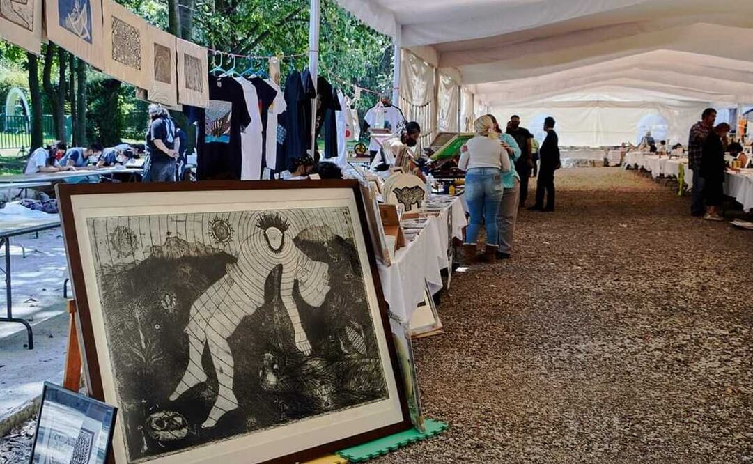 Tianguis de gráfica “La Zurda”, en el Complejo Cultural Los Pinos. Foto: Cortesía Secretaría de Cultura