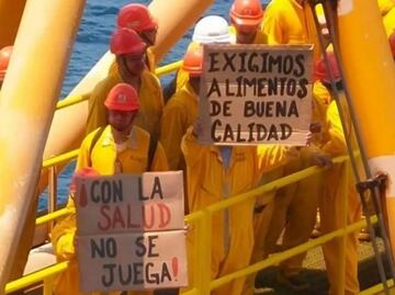 Trabajadores de Plataforma de Pemex en Campeche inician huelga de hambre; acusan mala calidad de alimentos y corrupción