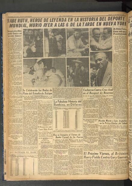 El día que el gran Babe Ruth conectó un jonrón en México