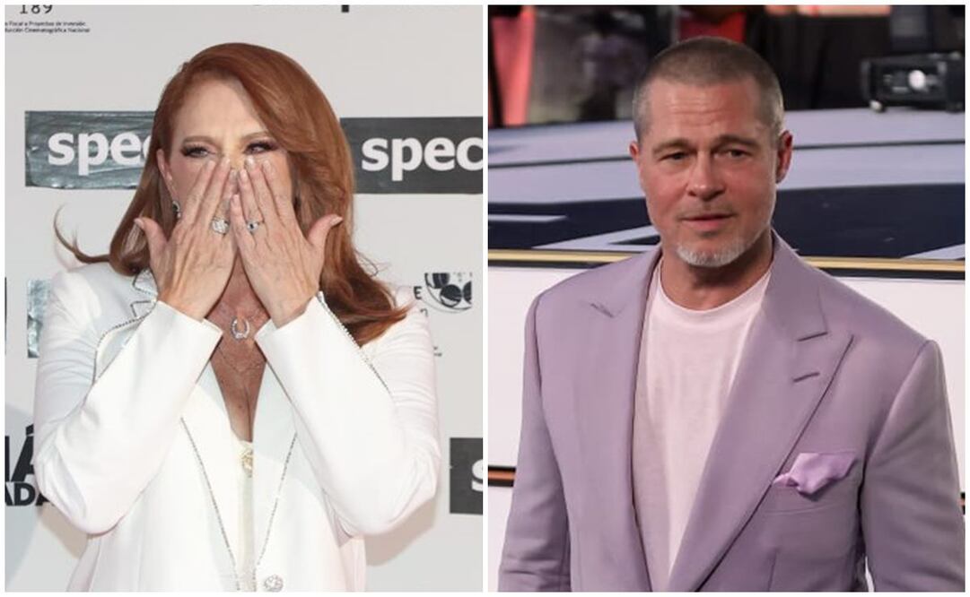 Erika Buenfil cumple su sueño de conocer al actor Brad Pitt. Foto: Clasos/EL UNIVERSAL.