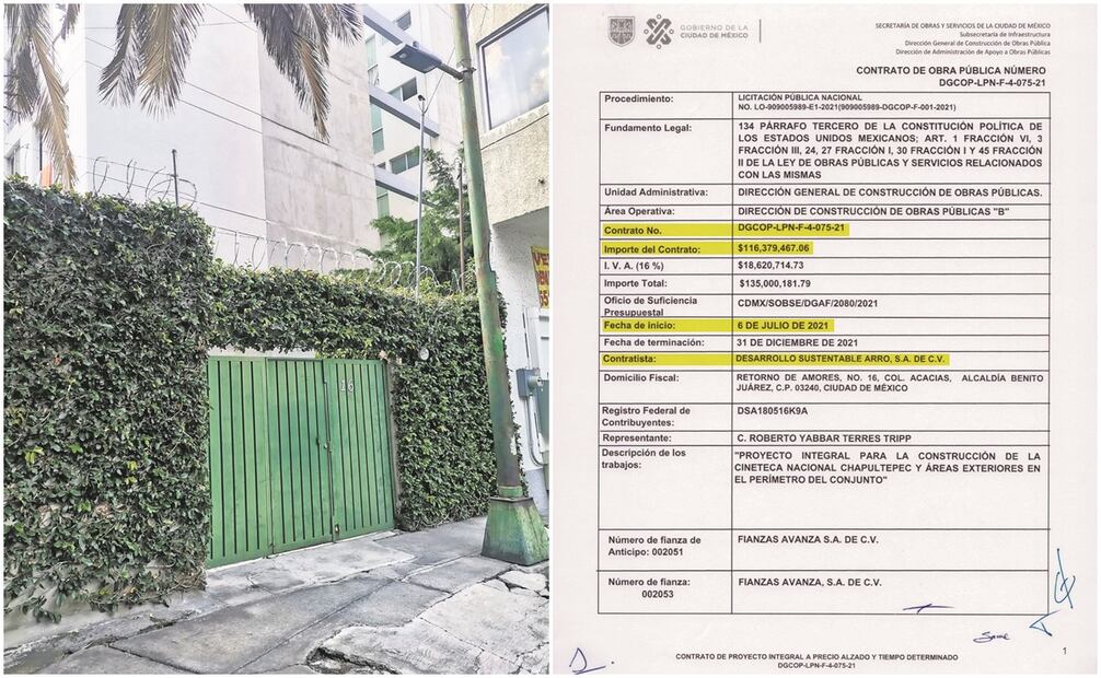 Desarrollo Sustentable Arro también se constituyó como empresa en 2018, y en solo meses ya facturaba millones gracias al Gobierno de la Ciudad. En su domicilio fiscal, en la colonia Acacias, nadie atendió a pesar de que adentro había un auto estacionado. Foto: Diego Simón / El Universal y Especial