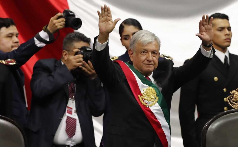 Ceremonia de investidura del presidente Andrés Manuel López Obrador en la sede de la Cámara de Diputados. Foto: EFE